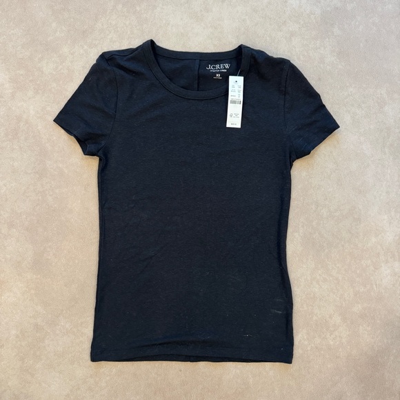 J. Crew Stretch linen-blend crewneck T-shirt • size xs • NWT • BY415 - Picture 2 of 6